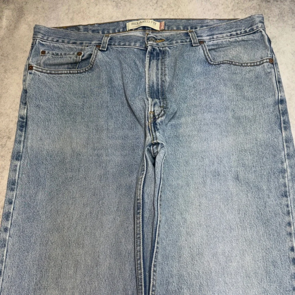 VTG Levis 550 Relaxed Fit Mens 40x38 Light Wash High Rise Tapered Leg Jeans
